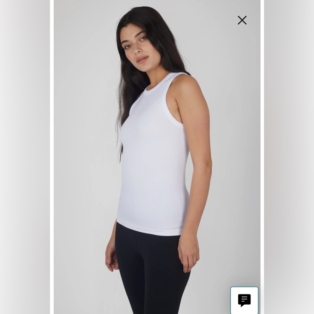 NWT- 90 DEGREE BY REFLEX 3-Pack Seamless Tank Tops, white, 2 grey, size XL - Picture 3 of 12